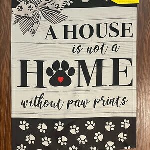 Dog Paw Print Decorative garden flag
